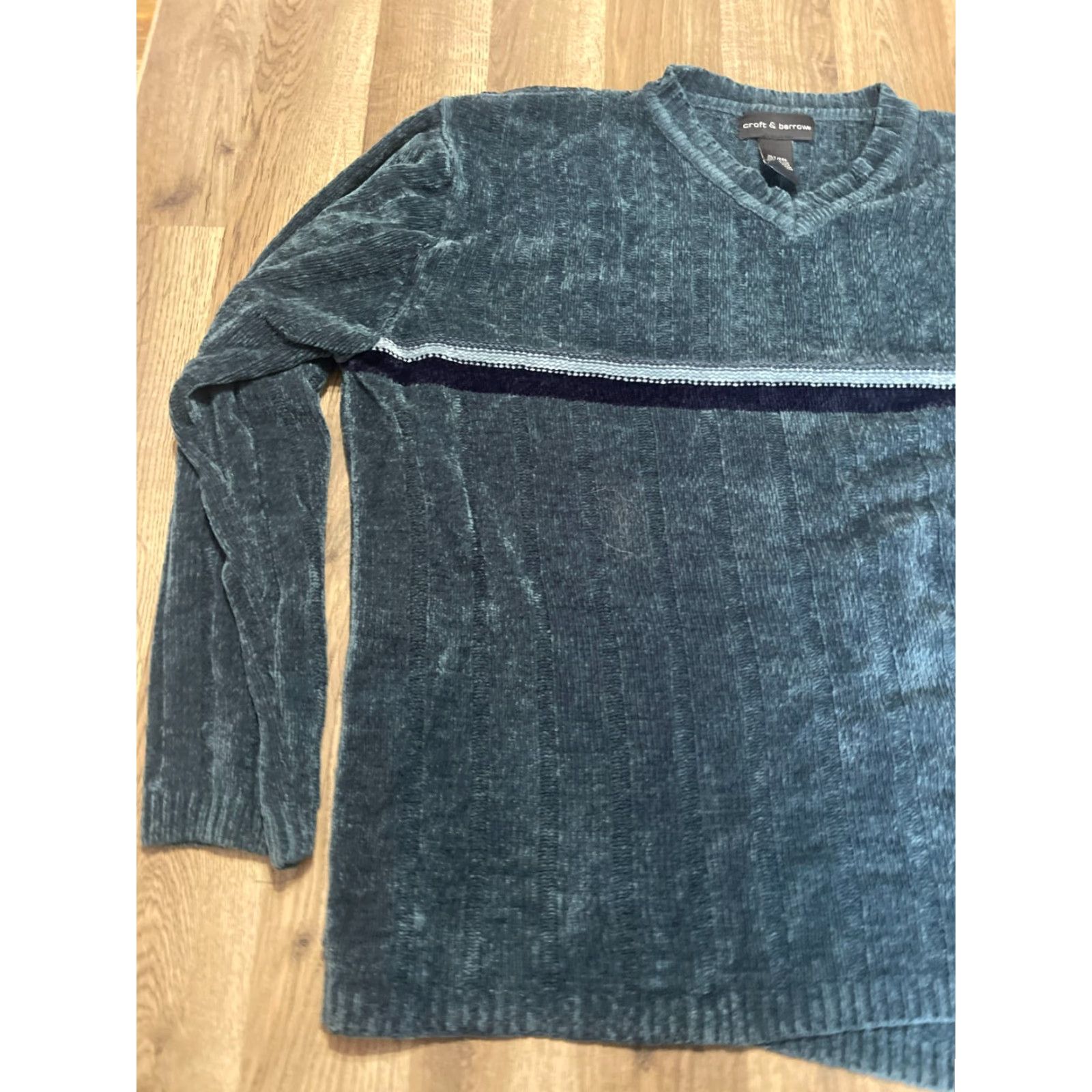 Croft & Barrow Croft & Barrow Sweater Mens XL Tall Pullover Crew Neck Casual 3-Color Gray Green Black Solid Size US XL / EU 56 / 4 - 3 Thumbnail