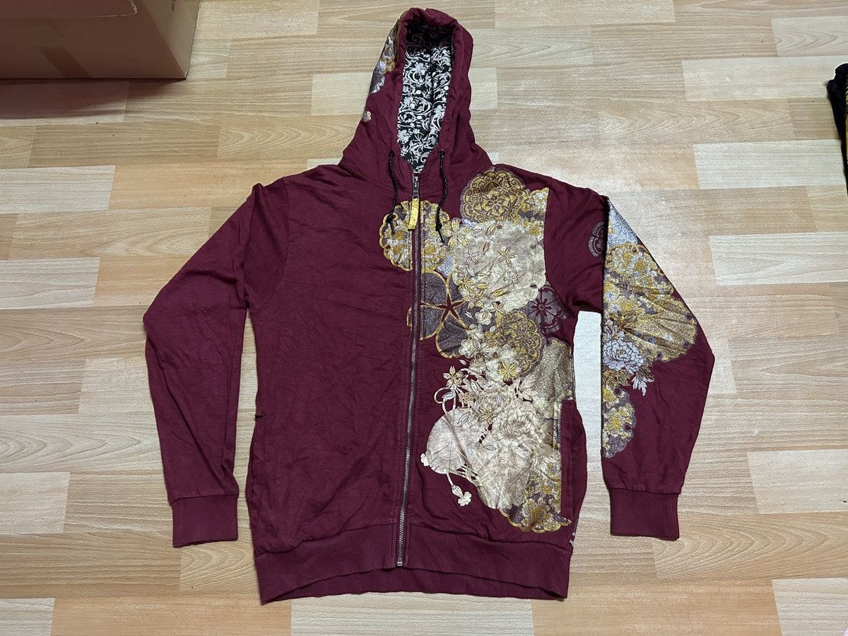 Japanese Brand Rare 🔥 Flowers Sukajan Hoodie Design Size US M / EU 48-50 / 2 - 2 Thumbnail
