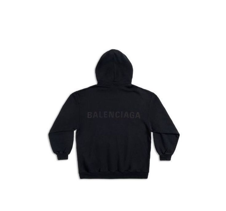 Balenciaga o1s1wg110824 Hoodie Medium Fit in Black Size US S / EU 44-46 / 1 - 1 Preview