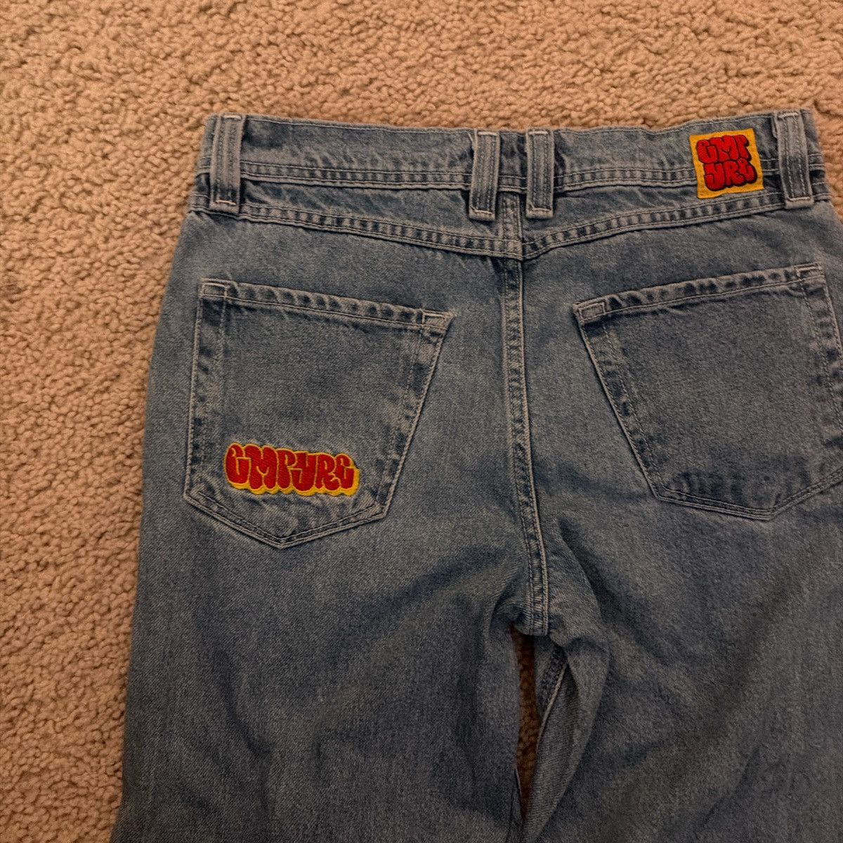 Empyre Empyre Kids Loose Fit Blue Denim Skate Pants Size US 27 - 5 Thumbnail