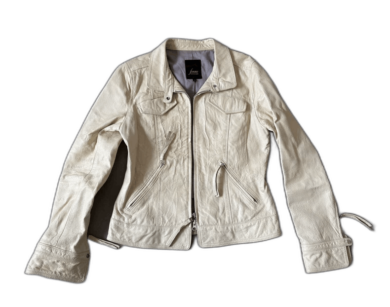 Yohji Yamamoto Vintage Fitted Beige Leather Jacket Size M / US 6-8 / IT 42-44 - 1 Thumbnail
