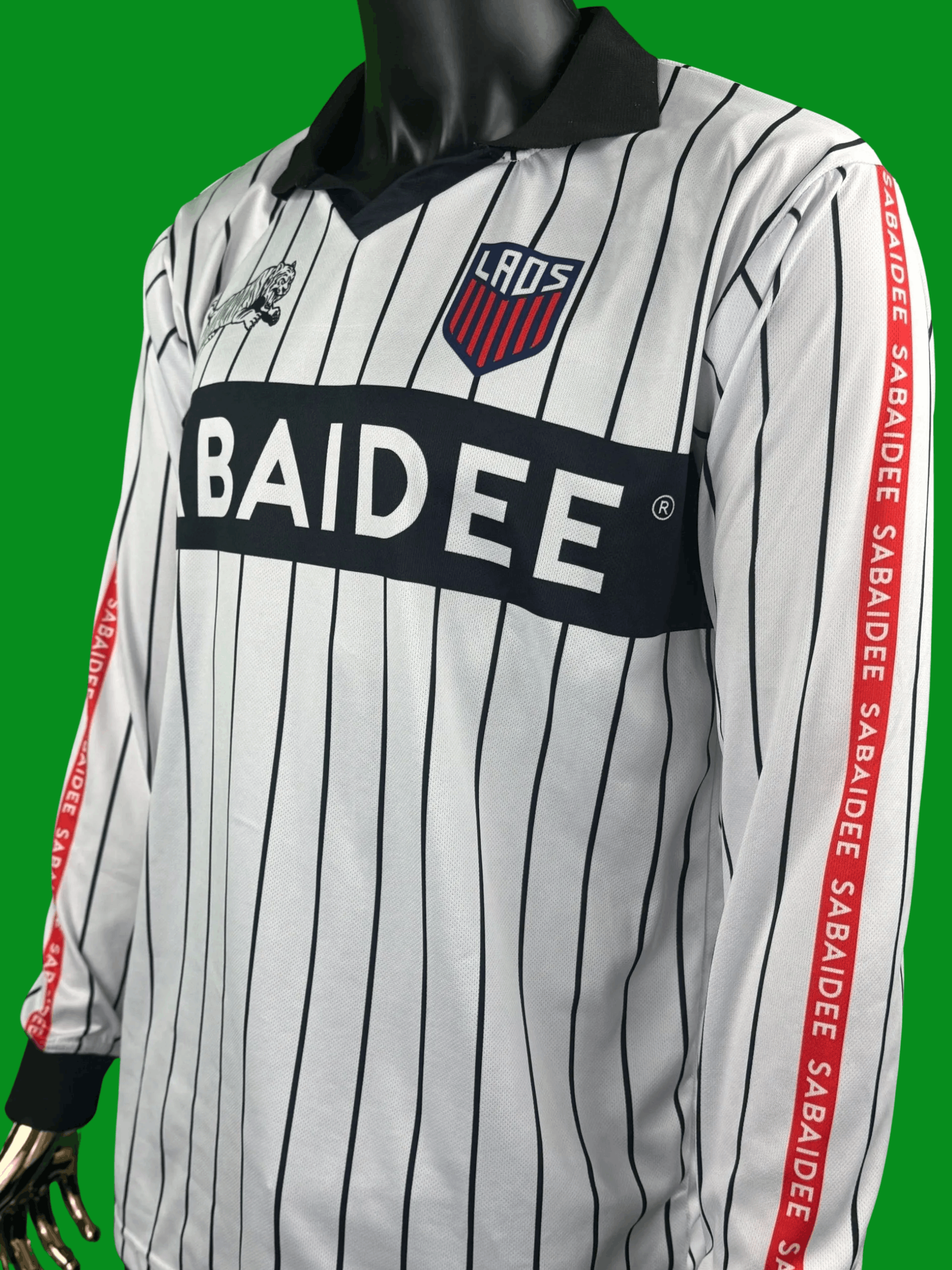 Other VTG Lads “Sabaidee” Striped Long-Sleeve Jersey Shirt #99 Size US L / EU 52-54 / 3 - 1 Thumbnail