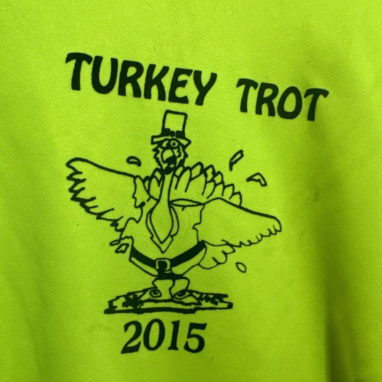Other Turkey Trot Thanksgiving Parade Tee Shirt Medium Neon Yellow Size US M / EU 48-50 / 2 - 7 Thumbnail