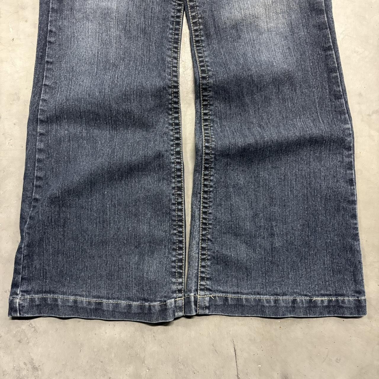 Vintage Crazy Vintage Y2K/2000s Flared Wideleg Truce Dark Wash Denim Jeans! Size US 36 / EU 52 - 5 Thumbnail
