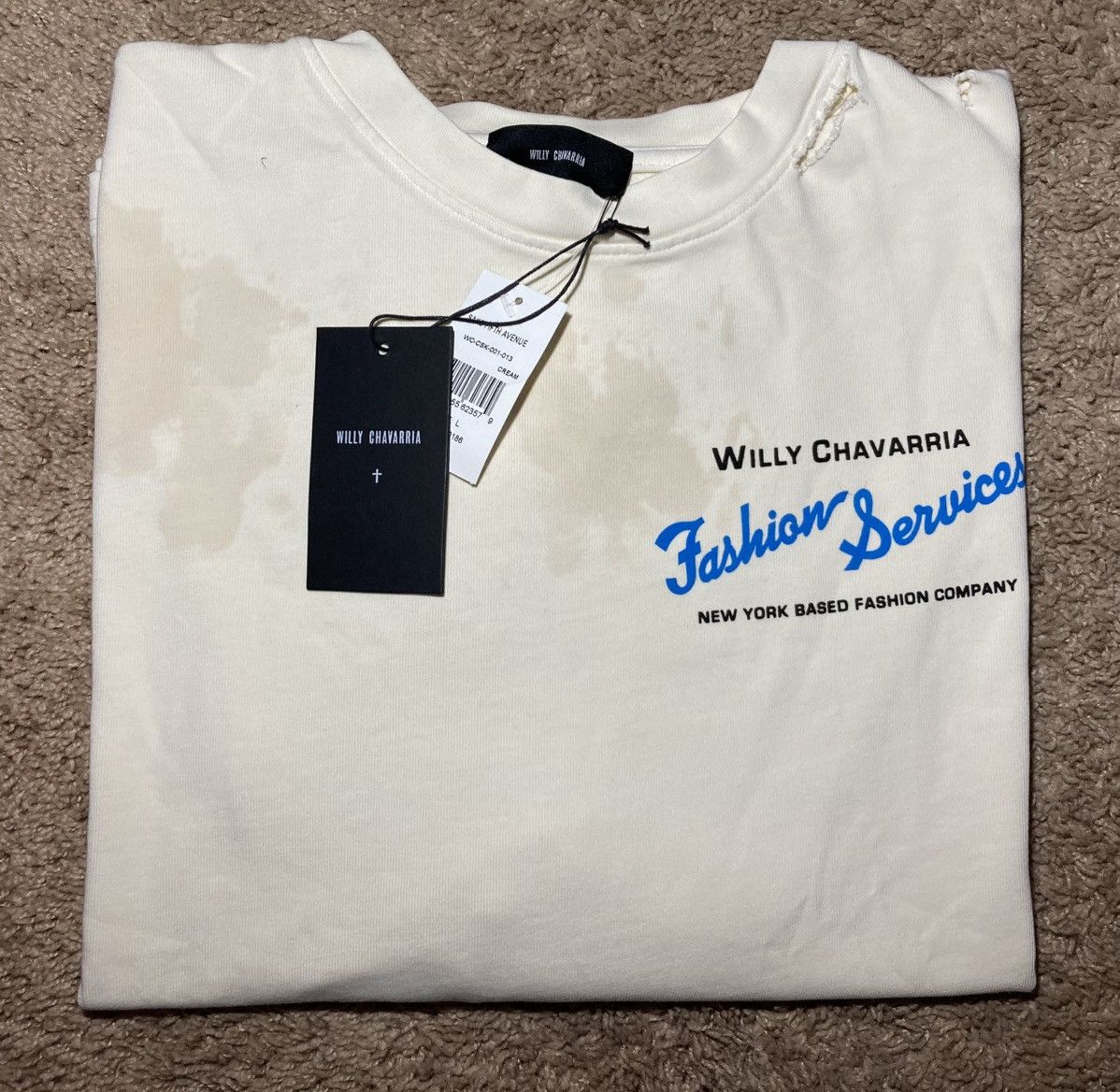 Willy Chavarria New AW24 Willy Chavarria Fashion Services Destroyed 2024 Size US L / EU 52-54 / 3 - 1 Thumbnail