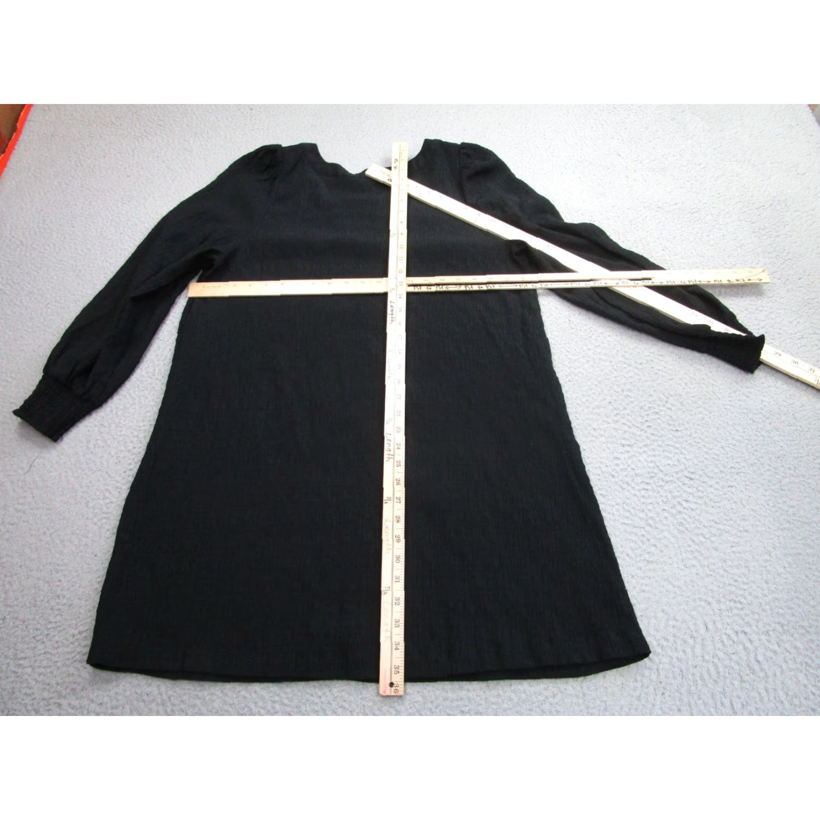 BB Dakota BB Dakota Shirt Womens XL Black Puff Sleeve V-Neck Tunic Gothic Size XL / US 12-14 / IT 48-50 - 7 Thumbnail