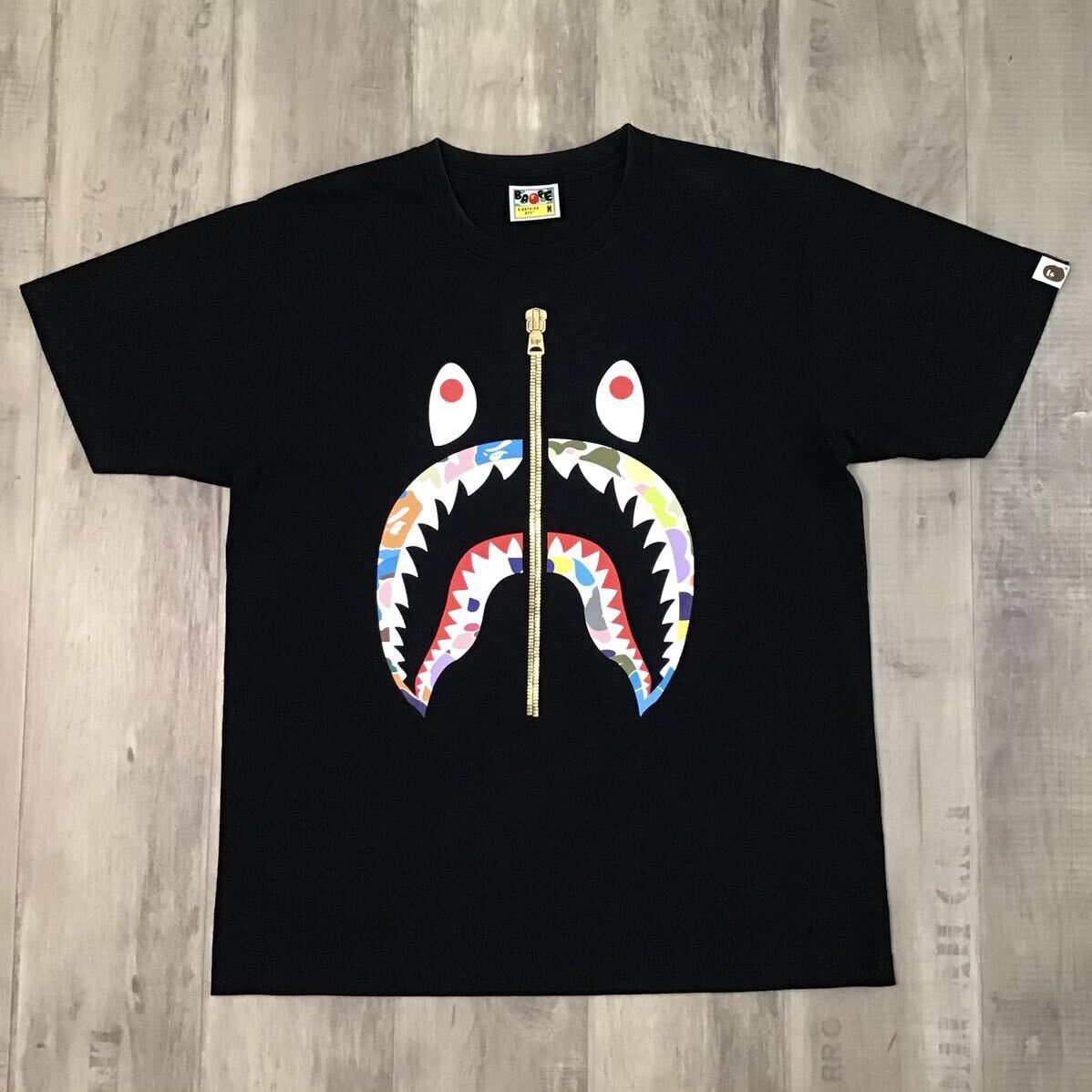 Bape shark zip tee best sale