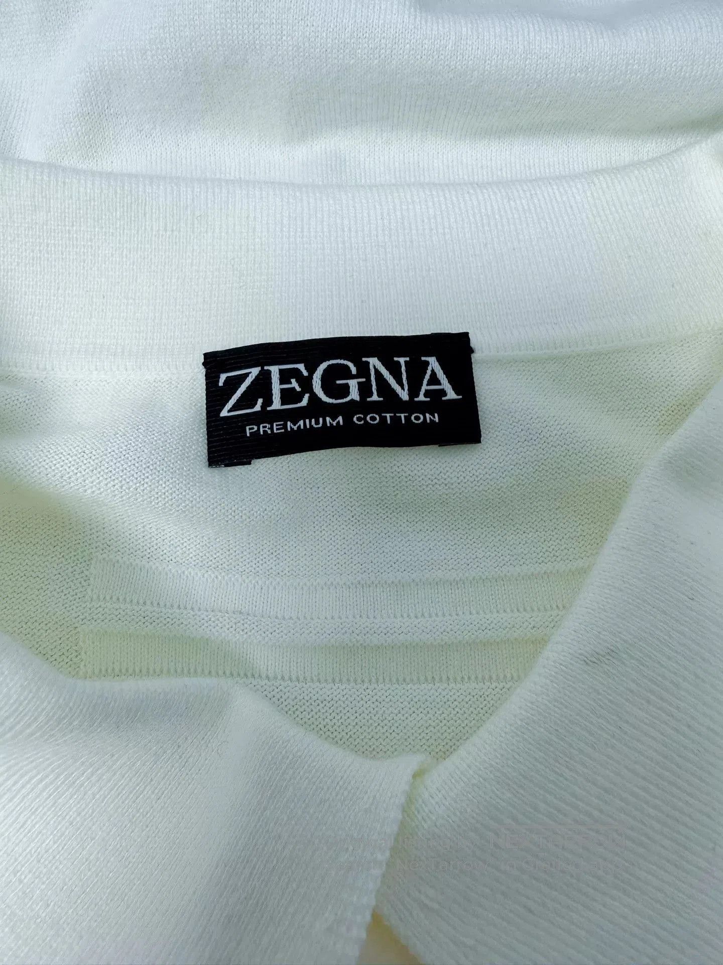 Ermenegildo Zegna ZEGNA Men's White Short-Sleeve Polo. Size US XL / EU 56 / 4 - 6 Thumbnail