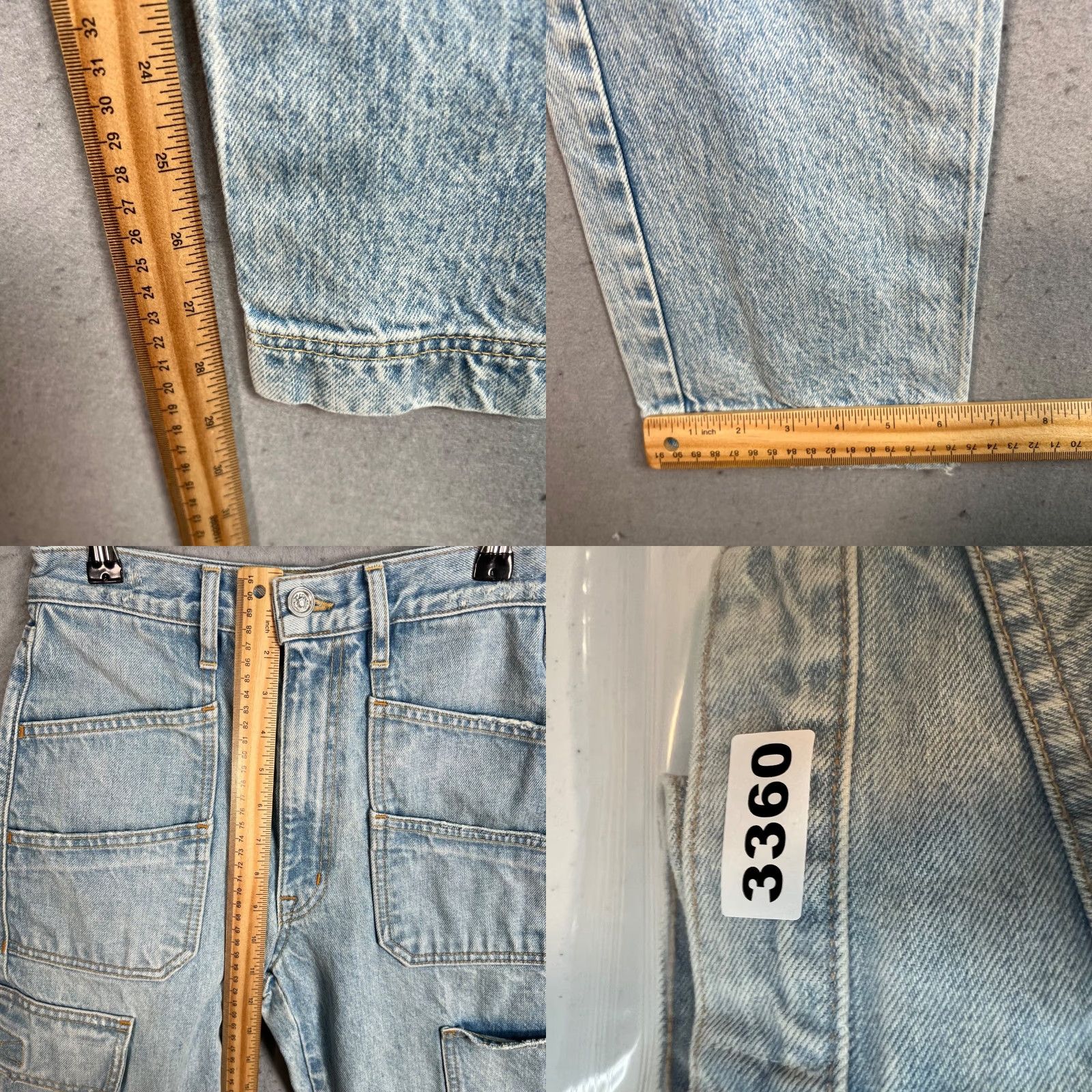 SLVRLAKE Slvrlake Savior Premium Denim Utility Jeans W/ Pockets Light Wash Womens 26 Size 26" / US 2 / IT 38 - 8 Thumbnail