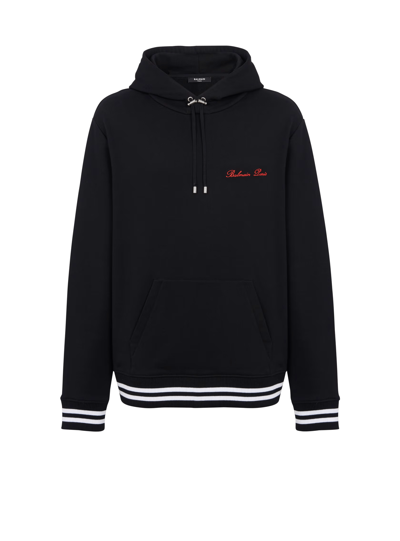 Balmain o1s1wg110125 Signature Hoodie in Black Size US L / EU 52-54 / 3 - 1 Thumbnail