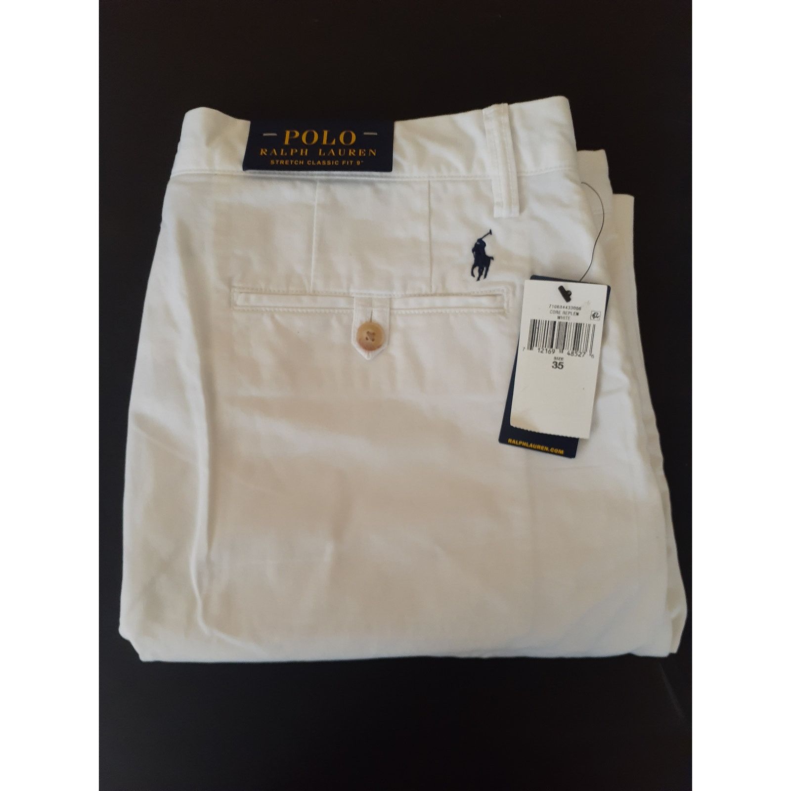 Polo Ralph Lauren Polo Ralph Lauren Classic Fit Stretch Chino Short White 35 Size US 35 - 2 Thumbnail