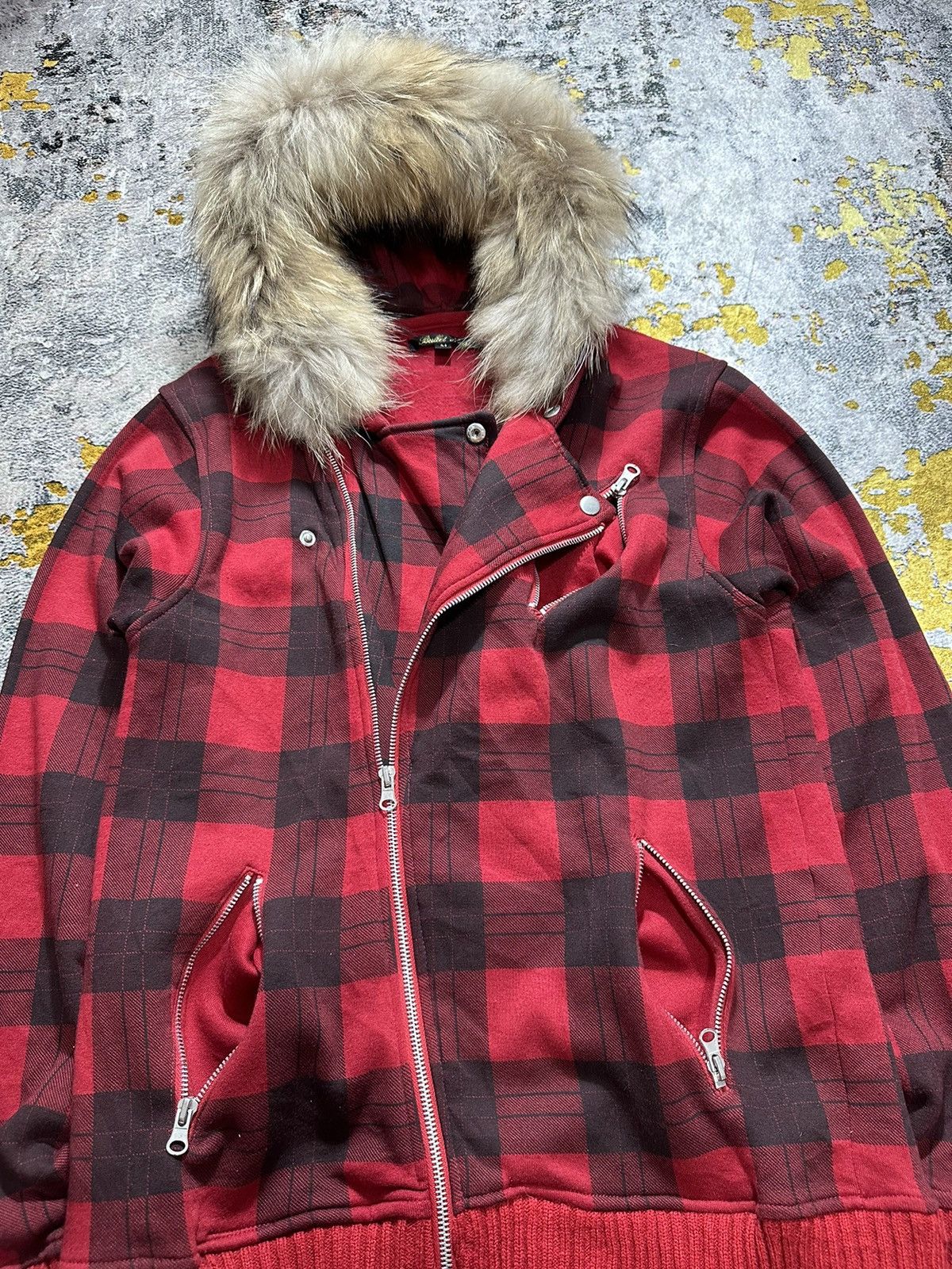 Beauty Beast ASSYMETRICAL FUR ZIP HOODIE MULTI POCKET IFSIX LGB STYLE Size US M / EU 48-50 / 2 - 7 Thumbnail