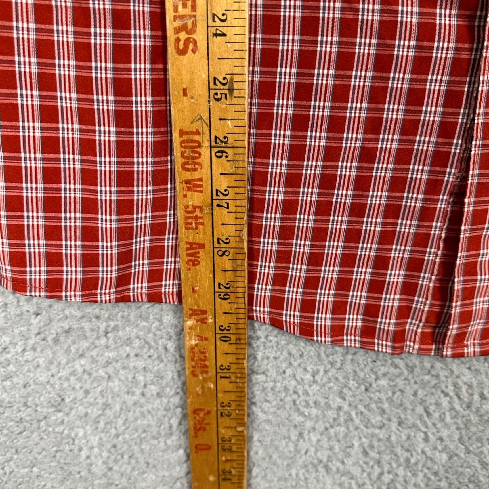Wrangler Wrangler Button-Up Shirt Mens Large Red Plaid Nylon Blend Outdoor Regular Fit Shirt Size US L / EU 52-54 / 3 - 6 Thumbnail