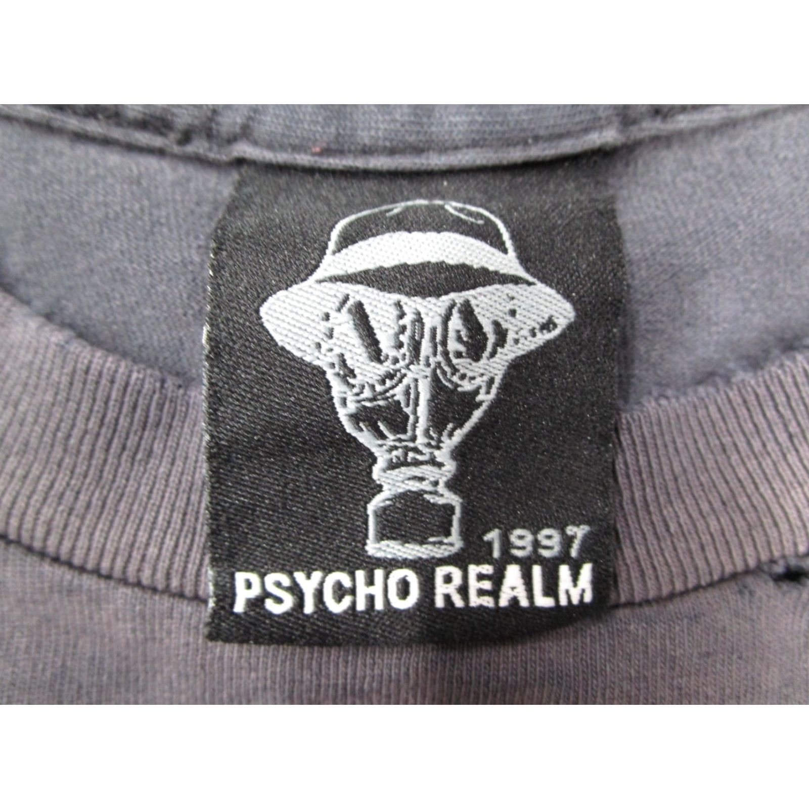 Vintage VINTAGE Psycho Realm Shirt Black Large Graphic Tee "Stone Garden" Music Mens Size US L / EU 52-54 / 3 - 3 Thumbnail