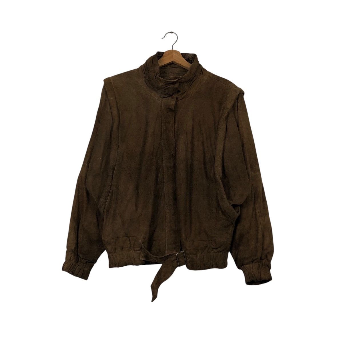 Genuine Leather 📌Vintage Fly Bomber Jacket Leather Danna Issey Miyake Size US M / EU 48-50 / 2 - 2 Thumbnail