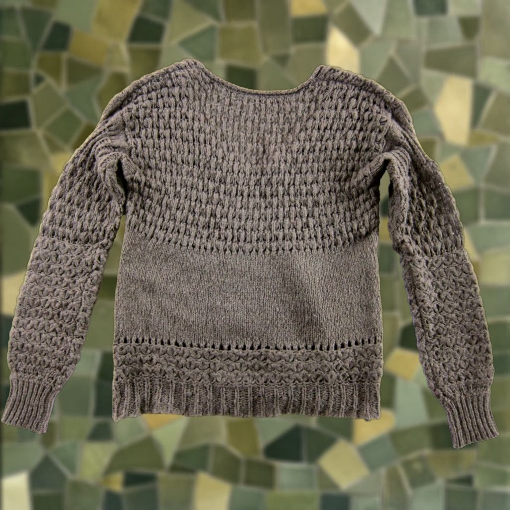Free People Free People Brown Crochet knit Scoop Neck Pullover Oversize Sweater Women XS Size XS / US 0-2 / IT 36-38 - 1 Thumbnail