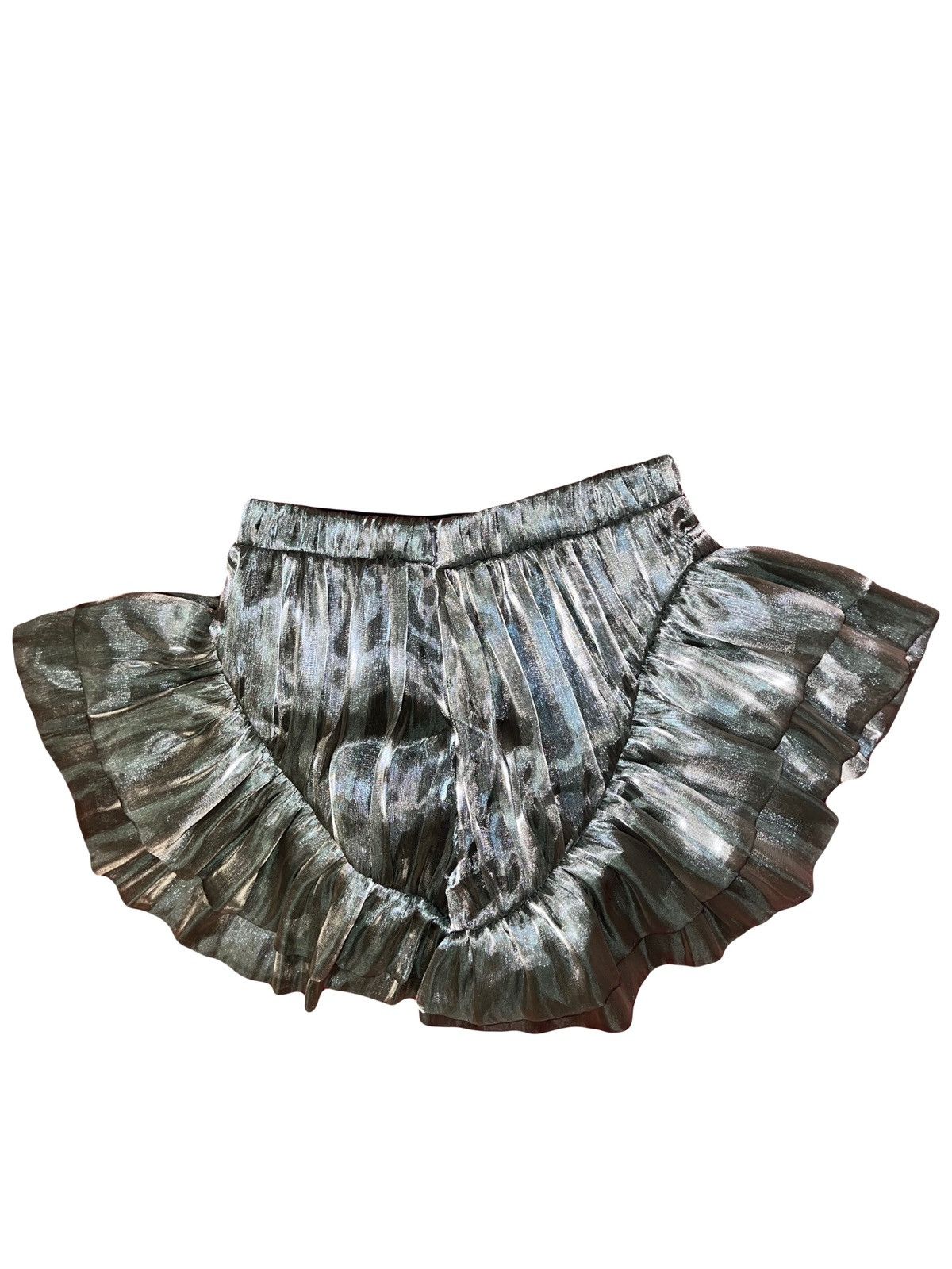 Designer LALUNE silver bling shorts 🪩💗 Size 25" / US 0 / IT 36 - 2 Thumbnail