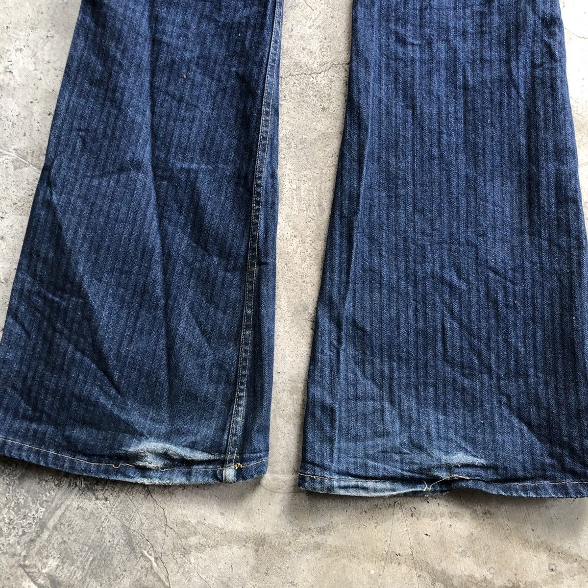 Other BISON Japanese Hickory Stripe Flared Jeans Size US 30 / EU 46 - 6 Thumbnail