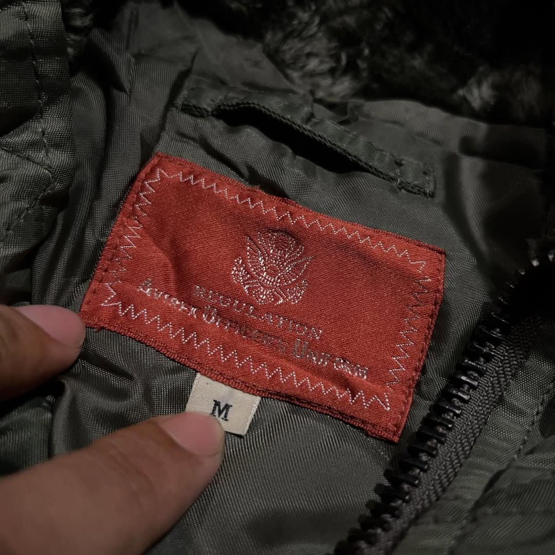Japanese Brand Vintage Avirex Officer Unifrom N-3B Flight Jacket Green Size US XL / EU 56 / 4 - 8 Thumbnail