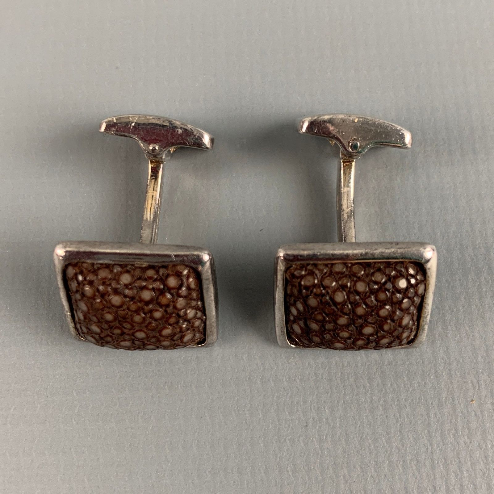 Other HOBBS & KENT Silver Brown Textured Sterling Silver Cuff Size ONE SIZE - 1 Thumbnail