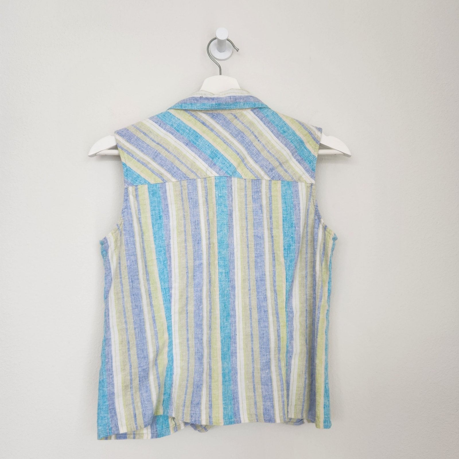 Vintage Vintage Pastel Purple Striped Linen Button Down Top S Size S / US 4 / IT 40 - 5 Thumbnail