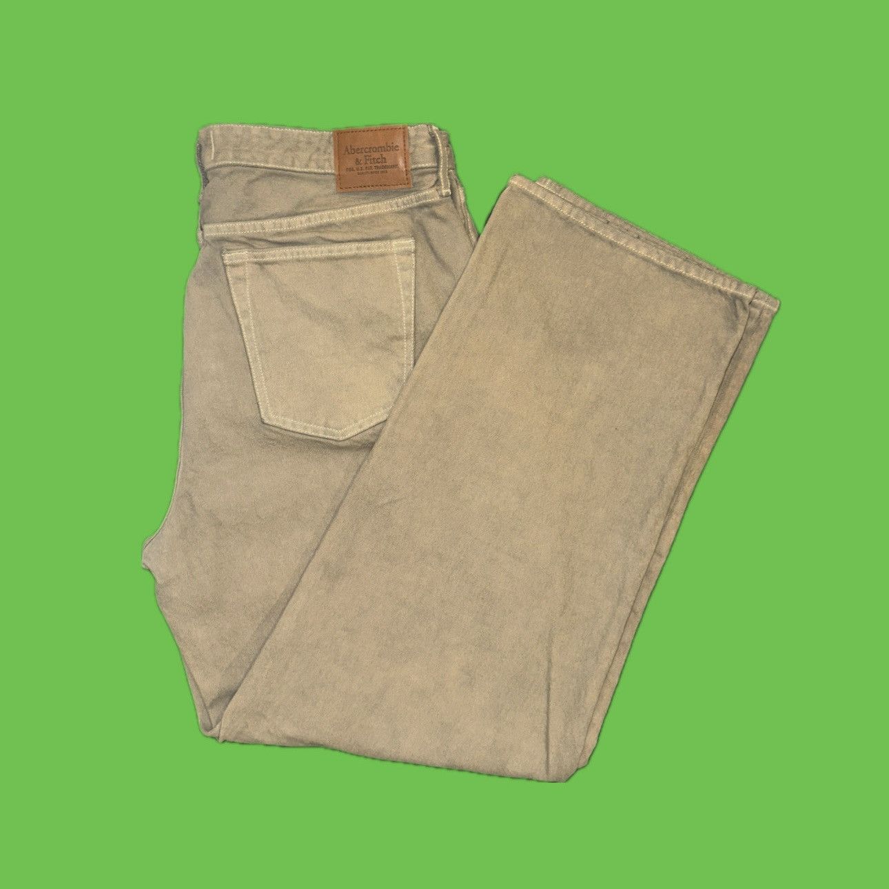 Abercrombie & Fitch Abercrombie Wide Leg Jean Green Size US 32 / EU 48 - 1 Thumbnail