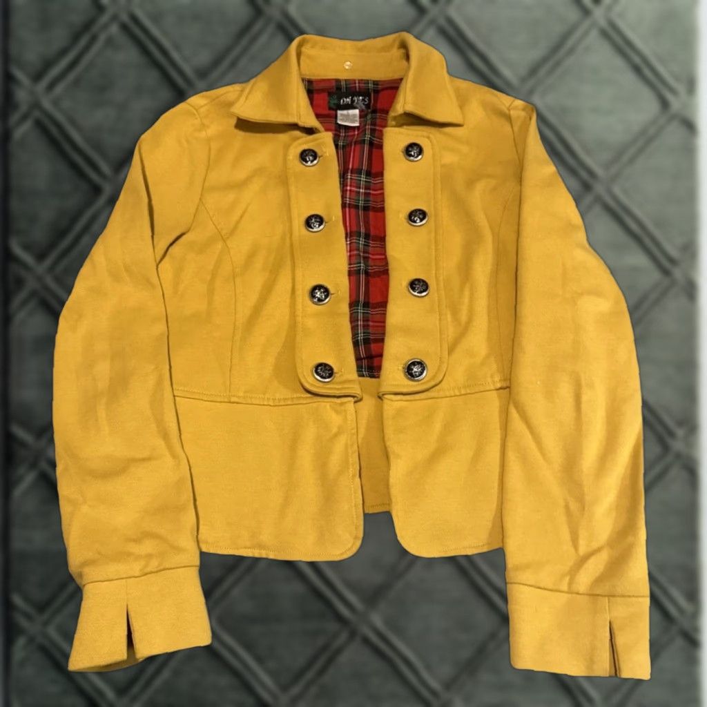 Vintage VINTAGE Oh Yes! Blazer Women L Yellow Gold Size L / US 10 / IT 46 - 1 Thumbnail