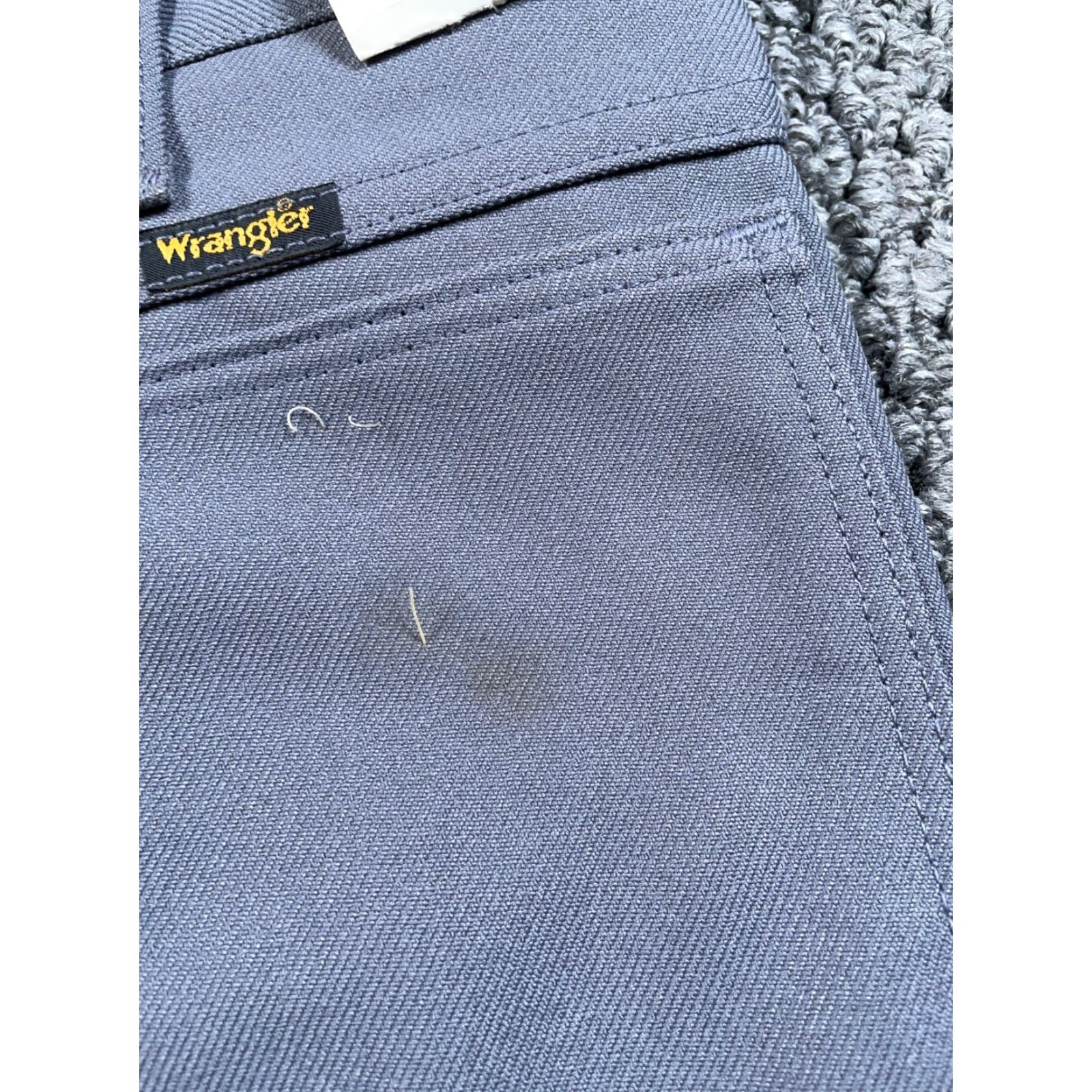 Wrangler VINTAGE Wrangler Pants Regular Fit 36 x 30 Gray Polyester USA Mens 80s Retro Chino Flat Front Zip Fly Pockets Straight Inseam 30" Size US 34 / EU 50 - 7 Thumbnail