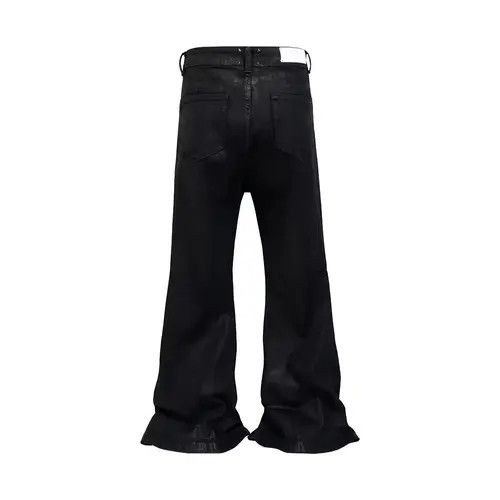 VIBE Wax Leather Baggy Flare Pants Size US 34 / EU 50 - 2 Thumbnail