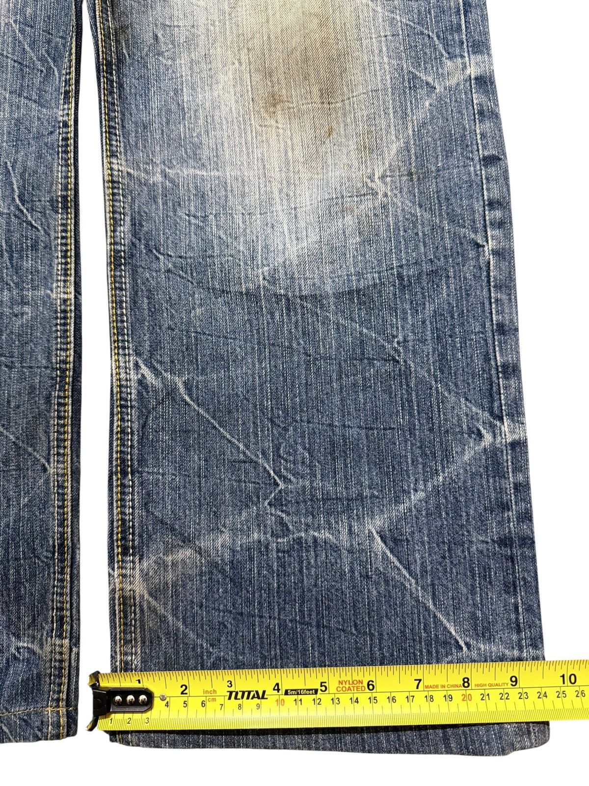 14th Addiction Vintage Japanese Brand Mud Wash Faded Thunder Distress Baggy Size US 34 / EU 50 - 16 Thumbnail