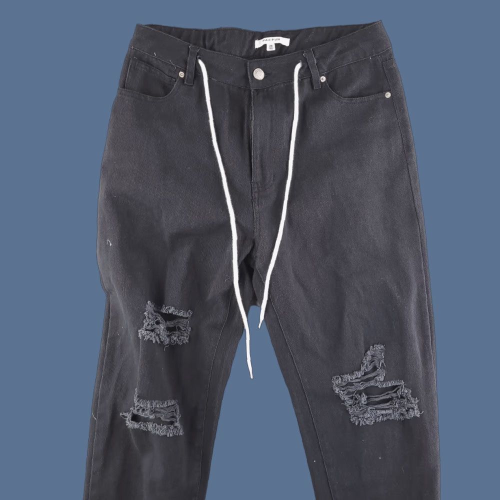 Pacsun Pacsun Pants Mens Small 28 Denim Jogger Black Distressed Ripped Jean Size US 29 - 1 Thumbnail