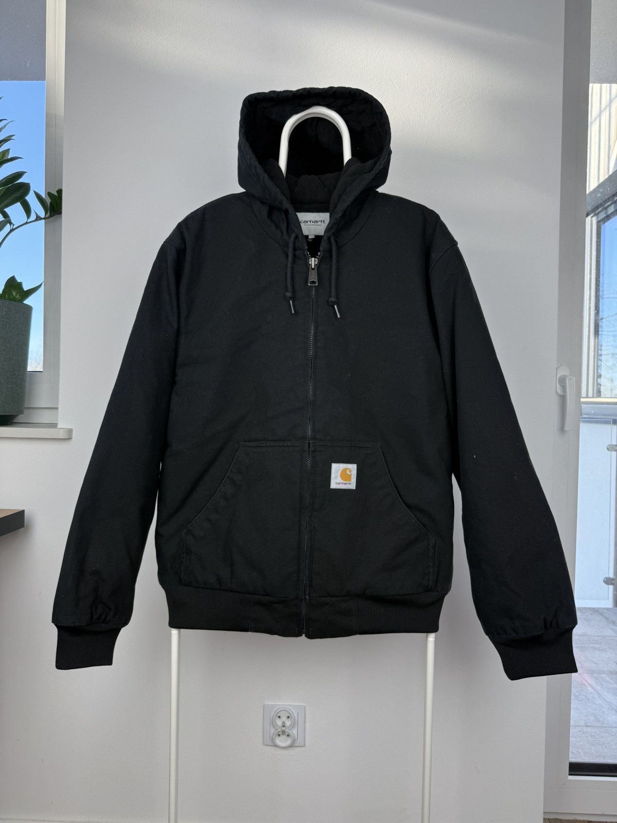 CARHARTT VINTAGE ACTIVE JACKET FADED WORK ZIP HOODED