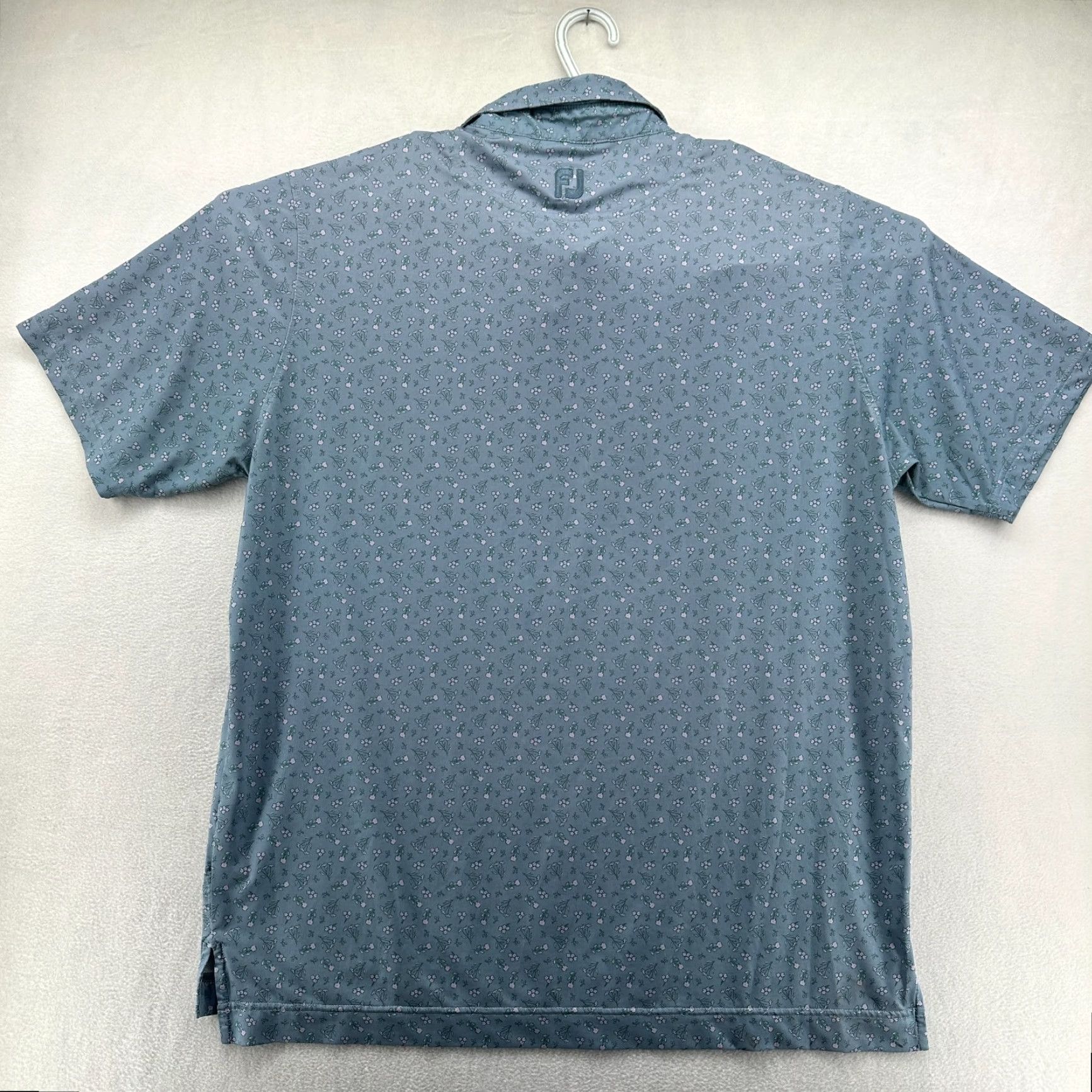 Footjoy FootJoy Polo Shirt Blue Men's XL Floral Golf Short Sleeve Collared Size US XL / EU 56 / 4 - 4 Thumbnail