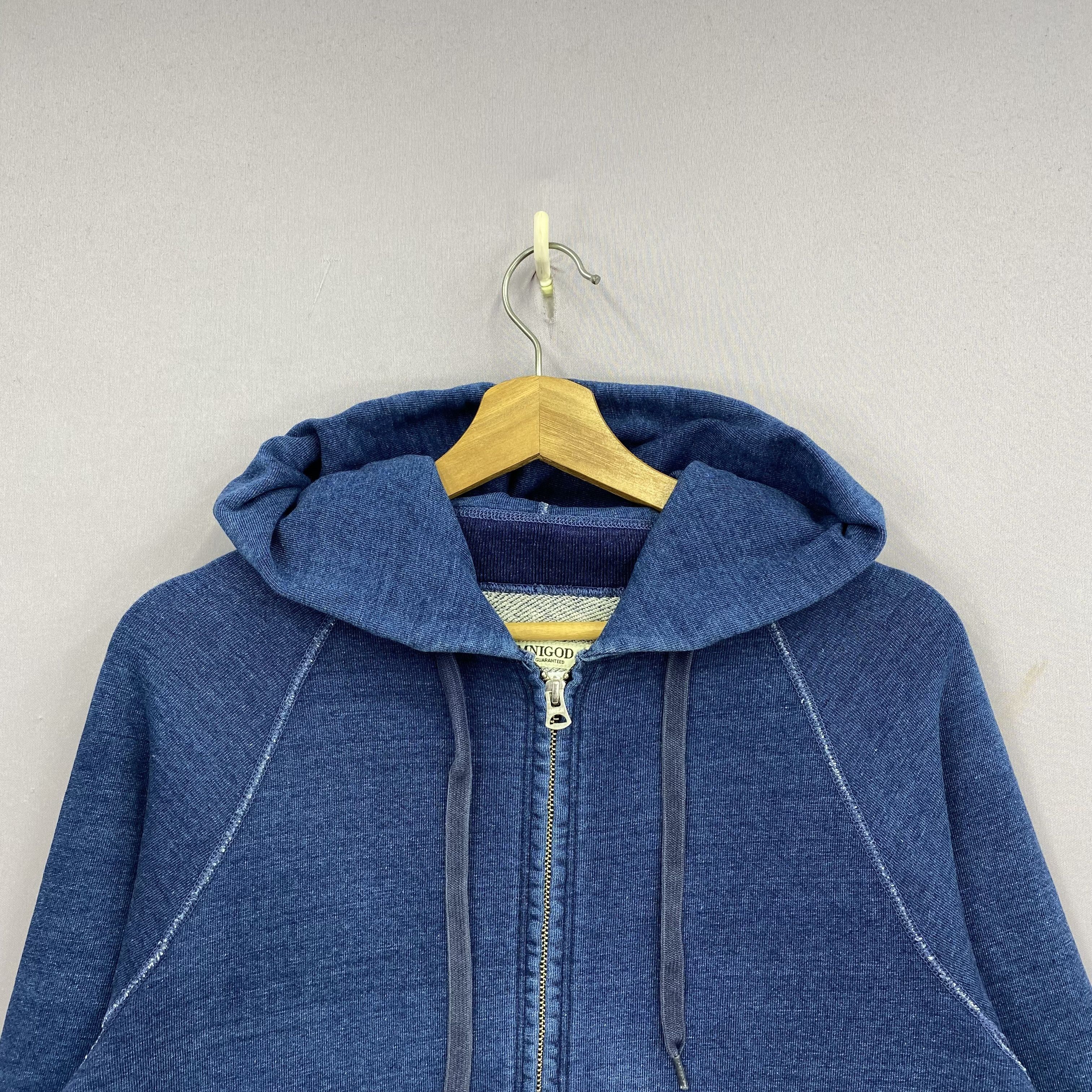 OMNIGOD Vintage Omnigod Sweater Denim Knitted Hoodie Sweatshirt Size US M / EU 48-50 / 2 - 6 Thumbnail