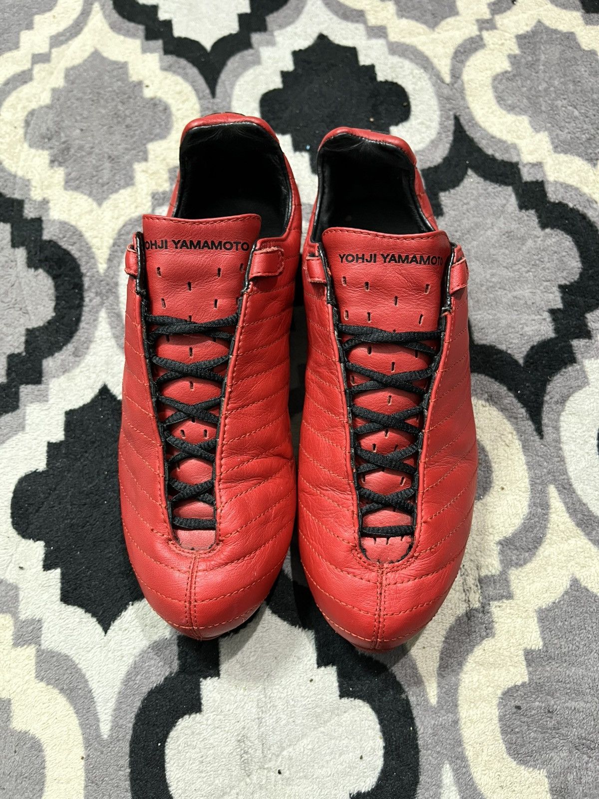 Yohji Yamamoto Red blood leather sneakers Size US 5 / EU 37 - 2 Thumbnail
