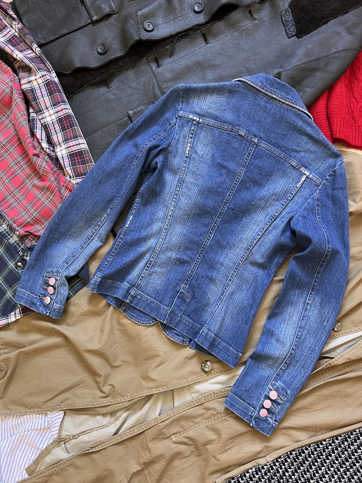 Dolce & Gabbana Dolce&Gabbana Vintage Denim Blazer Jacket Avant-Garde Size XS / US 0-2 / IT 36-38 - 2 Thumbnail