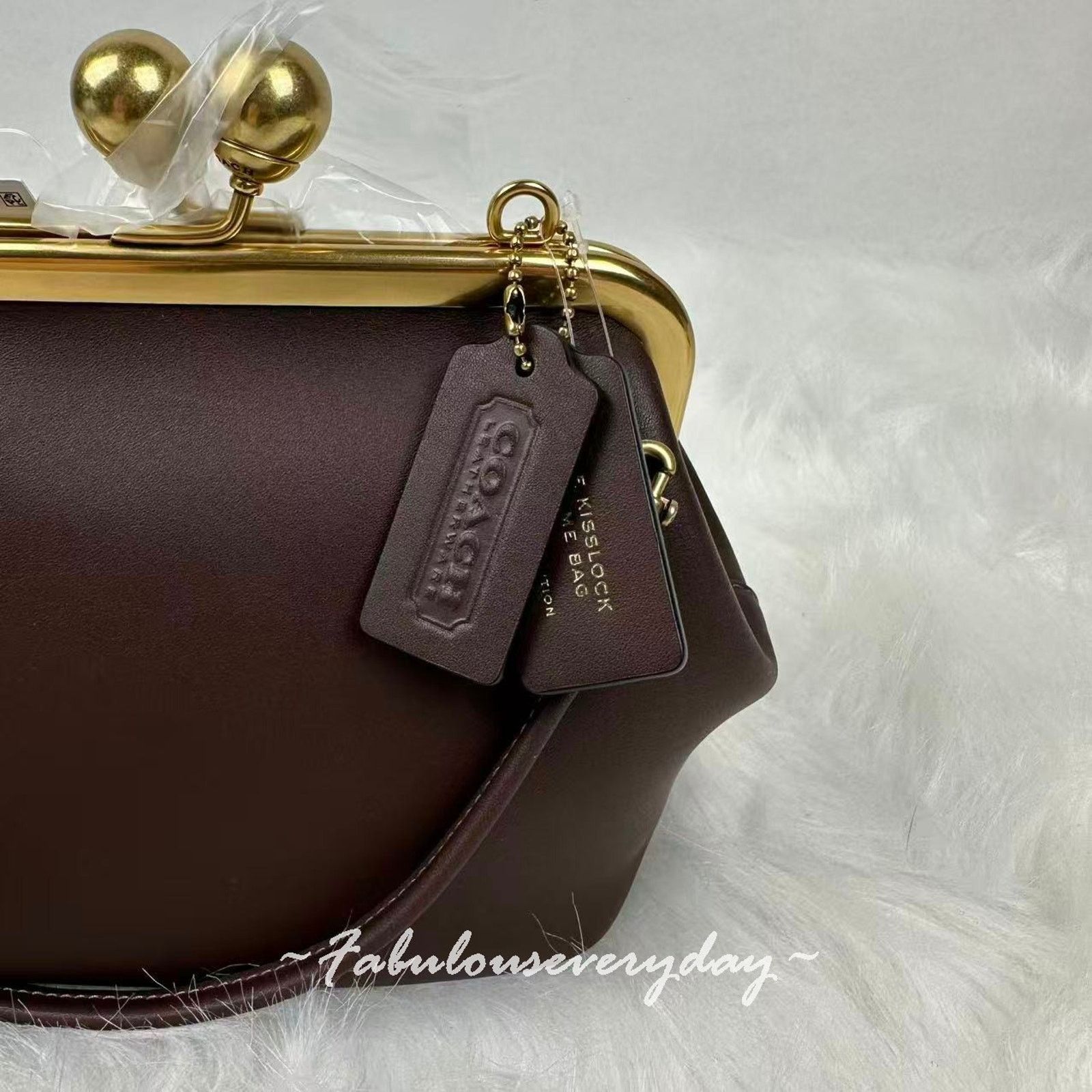 Coach Coach Kisslock Frame Bag 16 Crossbody Leather/Maple CCY28 Size ONE SIZE - 6 Thumbnail