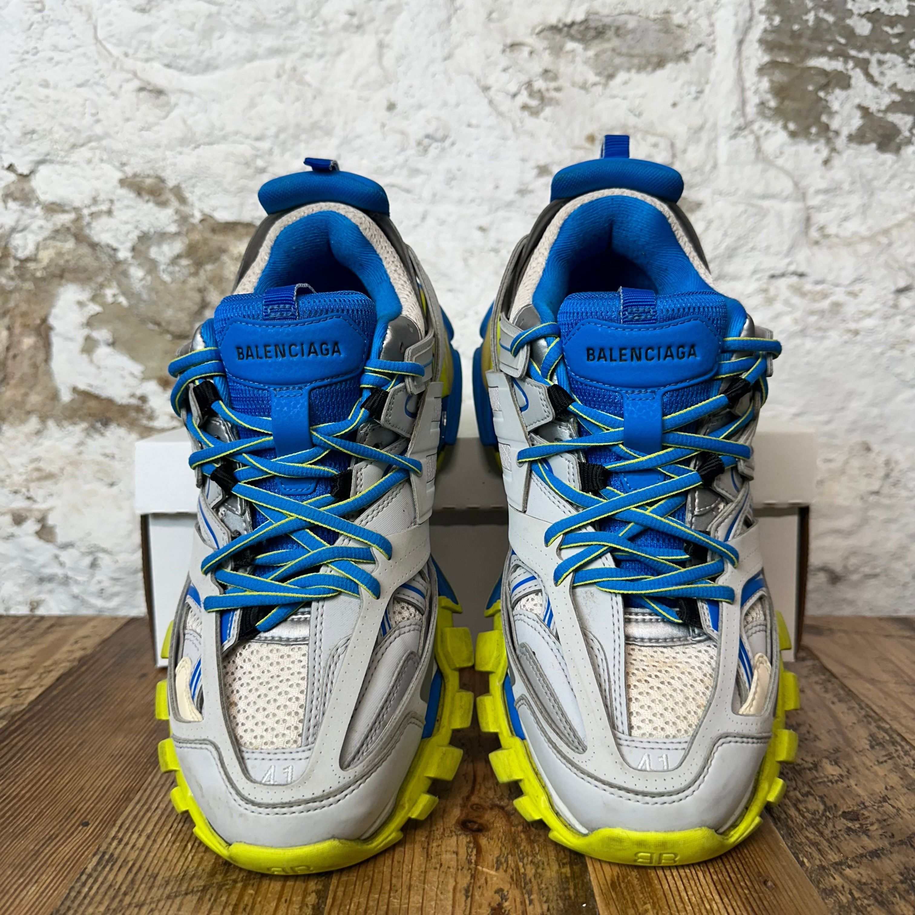 Balenciaga Balenciaga Track Runner Gray Blue Yellow Sneaker Sz 8 (41) Size US 8 / EU 41 - 3 Thumbnail