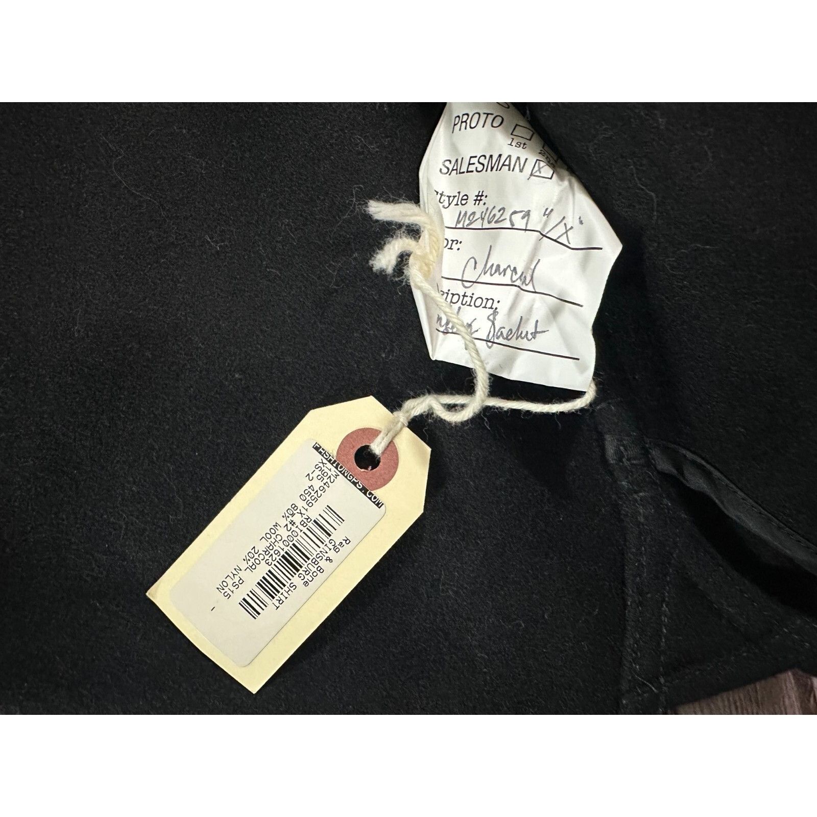 Rag & Bone Rag & Bone wool blend full zip Shirt Jacket Size S color bla Size US S / EU 44-46 / 1 - 4 Thumbnail