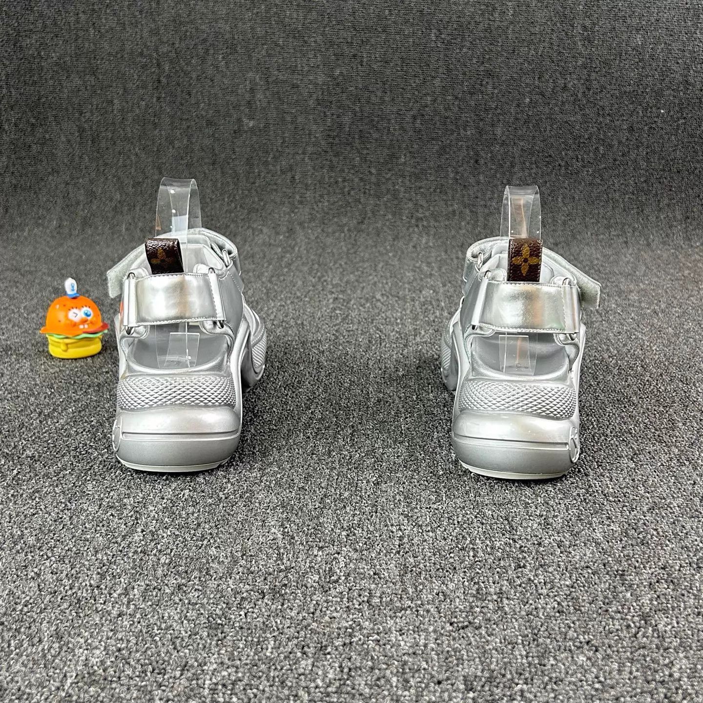 Louis Vuitton LV Silver Monogram Strap Beach Sandals Size 36 HB6720 Size US 5.5 / IT 35.5 - 5 Thumbnail