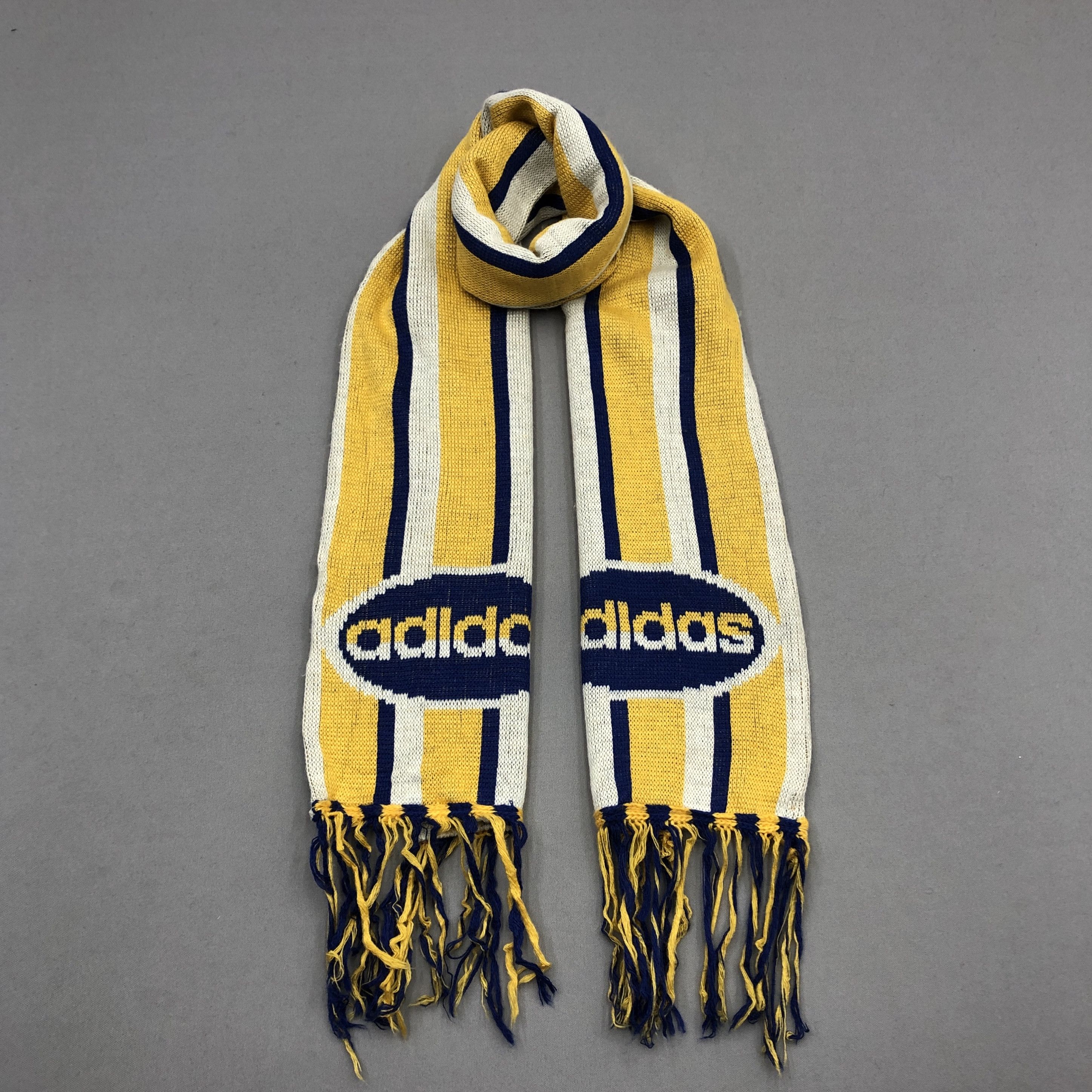 Vintage 90s Adidas Scarf Muffler Wool Cashmere Scarves