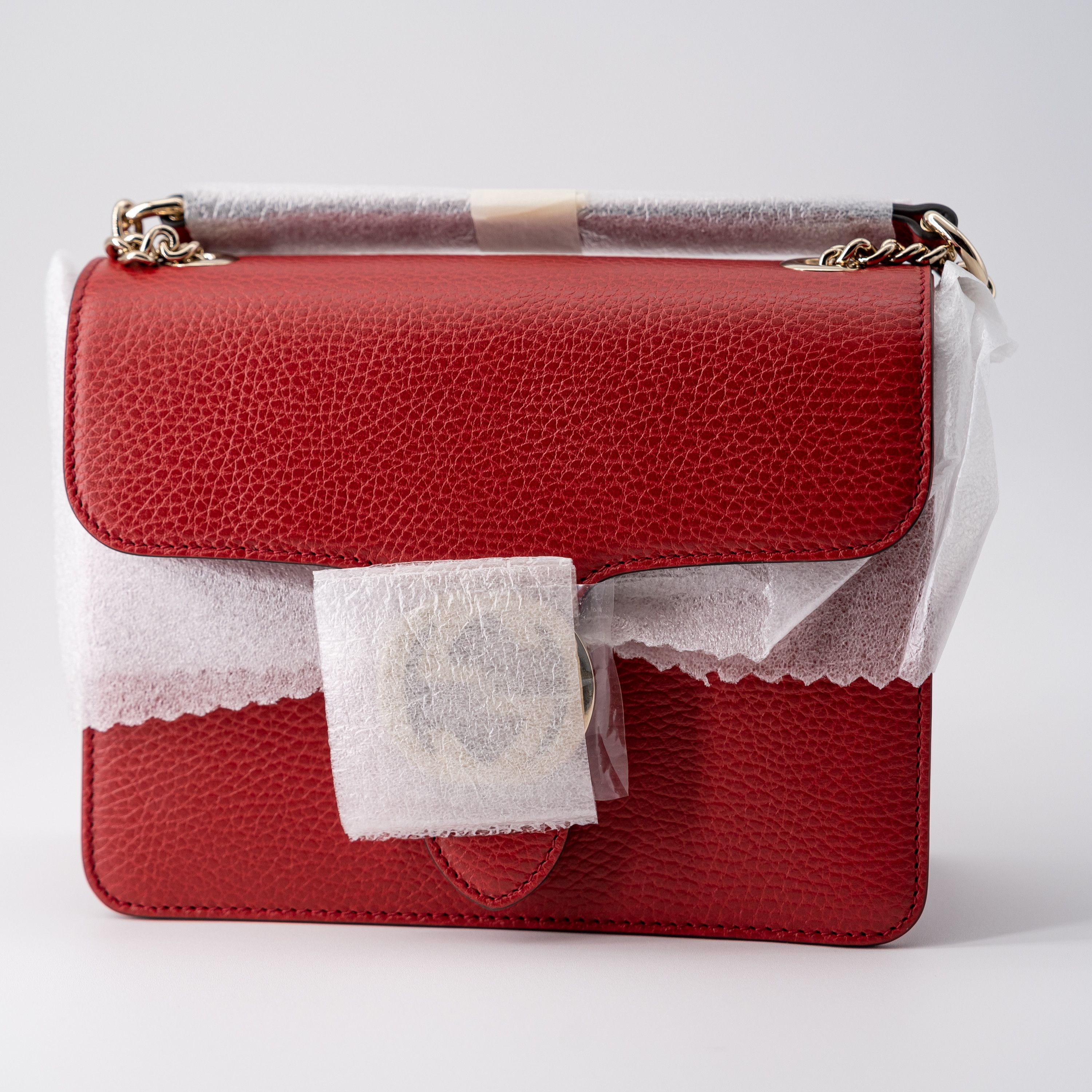 Gucci Gucci GG Dollar Calf Red Chain Handbag Leather Bag Size ONE SIZE - 6 Thumbnail