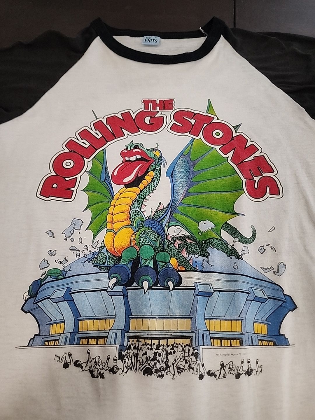 Band Tees VINTAGE ROLLING STONES 1980 TOUR RAGLAN TSHIRT Size US L / EU 52-54 / 3 - 18 Thumbnail