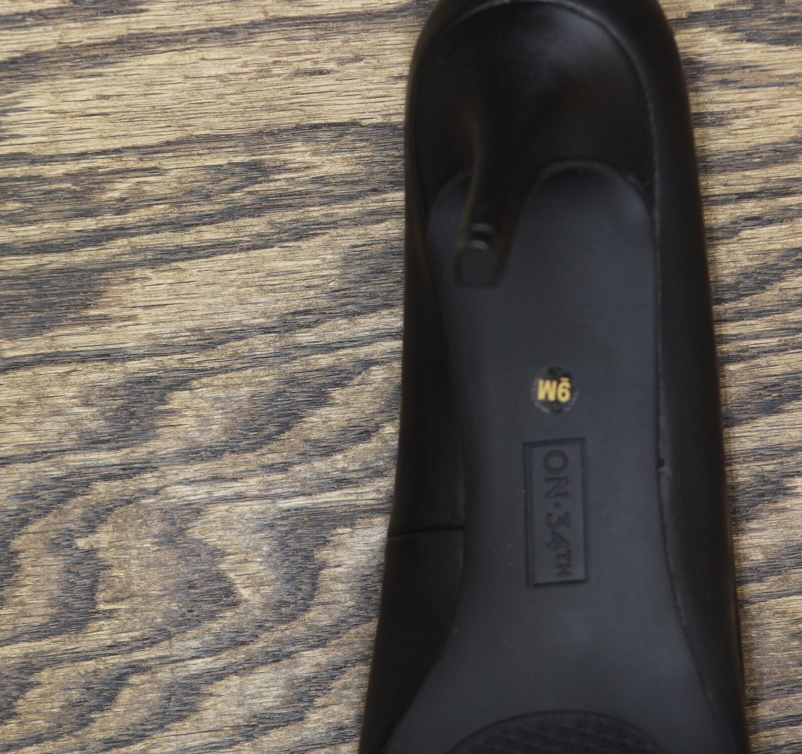 Other Nwt On 34th Slip On Pumps 10018690100 Black Leather 9m Size US 9 / IT 39 - 7 Thumbnail