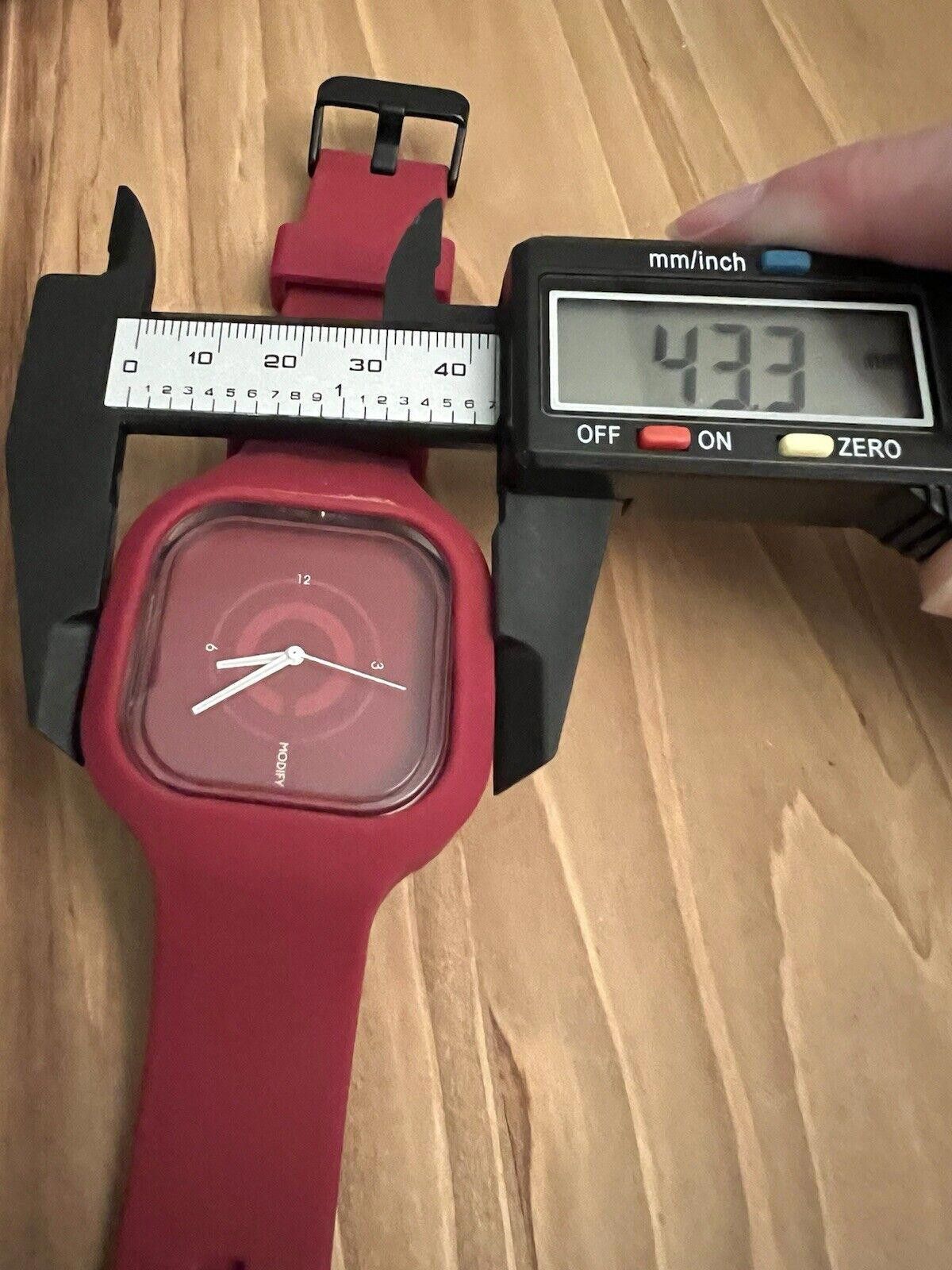 Designer Modify Maroon Watch Silicone Band, New Battery Size ONE SIZE - 5 Thumbnail