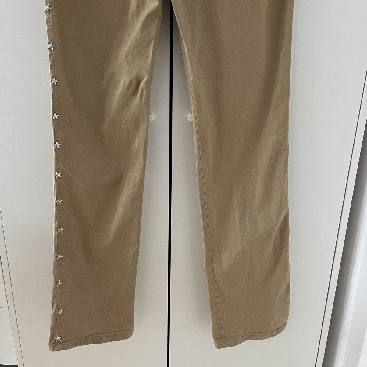 Love Moschino Moschino Jeans Donna Beige Stars Pants Streetwear Y2K Italy Size 32" / US 10 / IT 46 - 14 Thumbnail