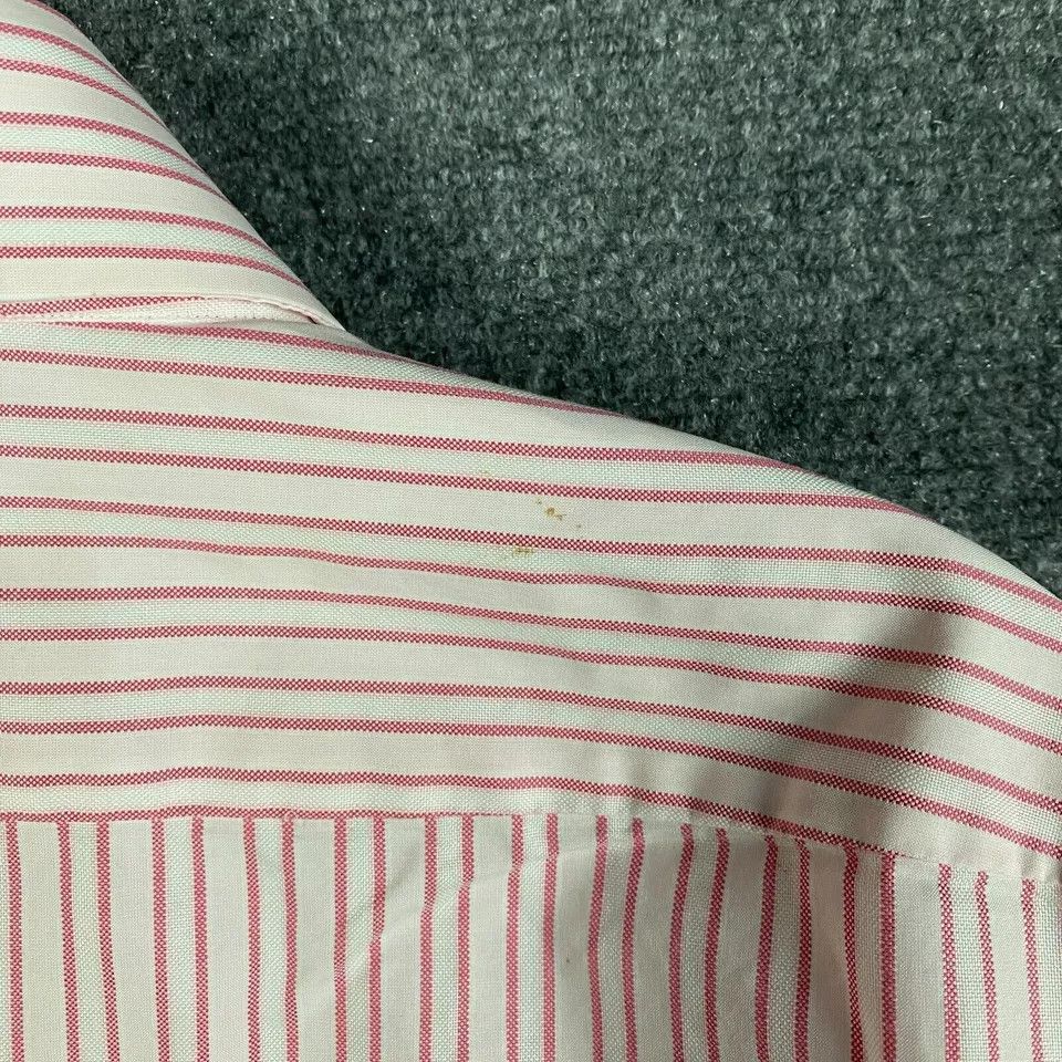 Hugo Boss Hugo Boss Dress Shirt Men's 15.5 39 Long Sleeve Striped Pink Size US M / EU 48-50 / 2 - 10 Thumbnail