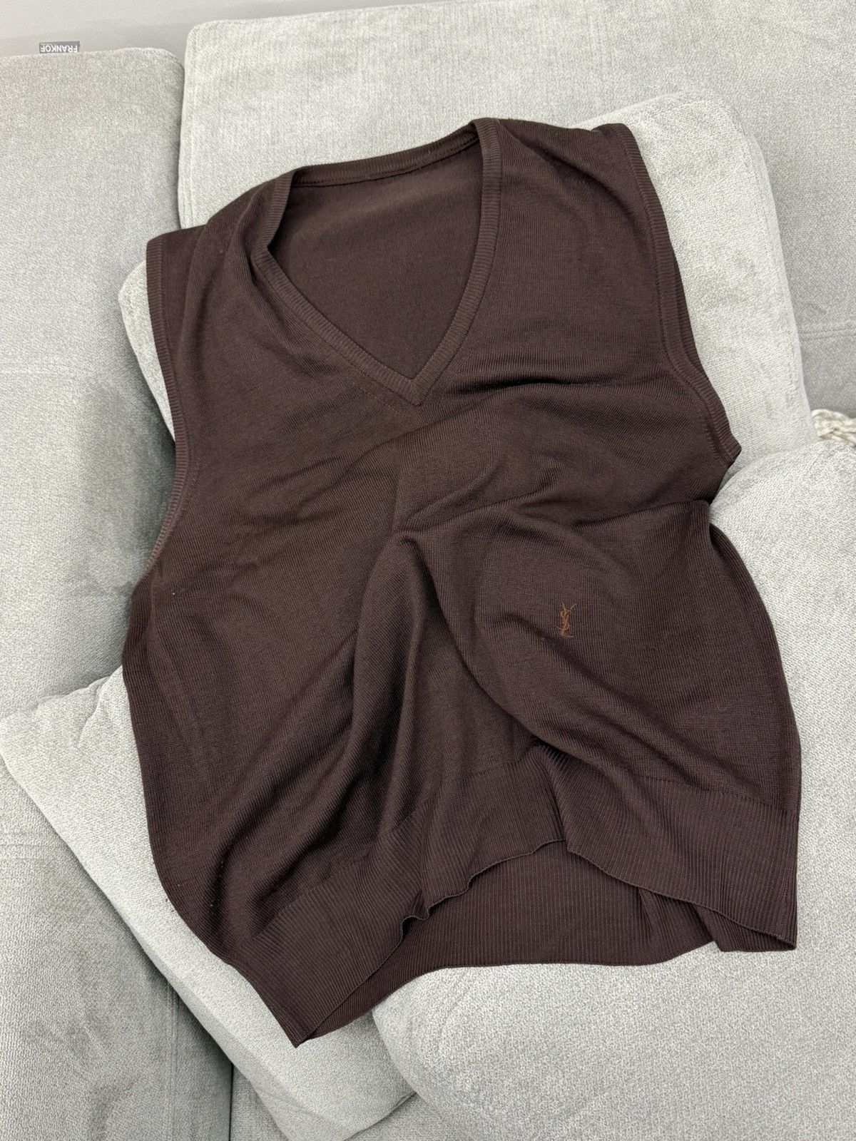 Yves Saint Laurent Vintage Yves Saint Laurent YSL Brown Vest Size US M / EU 48-50 / 2 - 1 Thumbnail