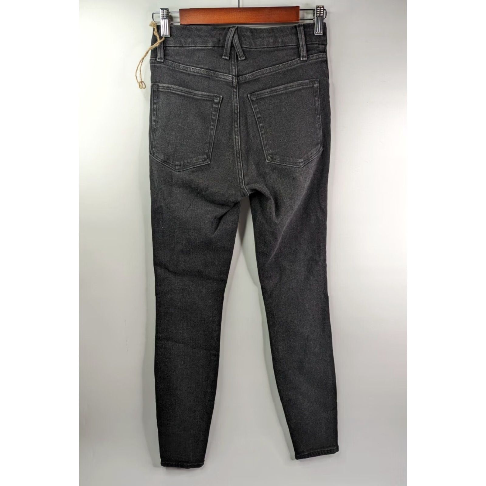 Good American Good American Good Waist Criss-Cross Faded Black Jeans Size 27 GWCC873T Women Skinny Regular 27 Black 4/ GWCC873T Size 27" / US 4 / IT 40 - 4 Thumbnail
