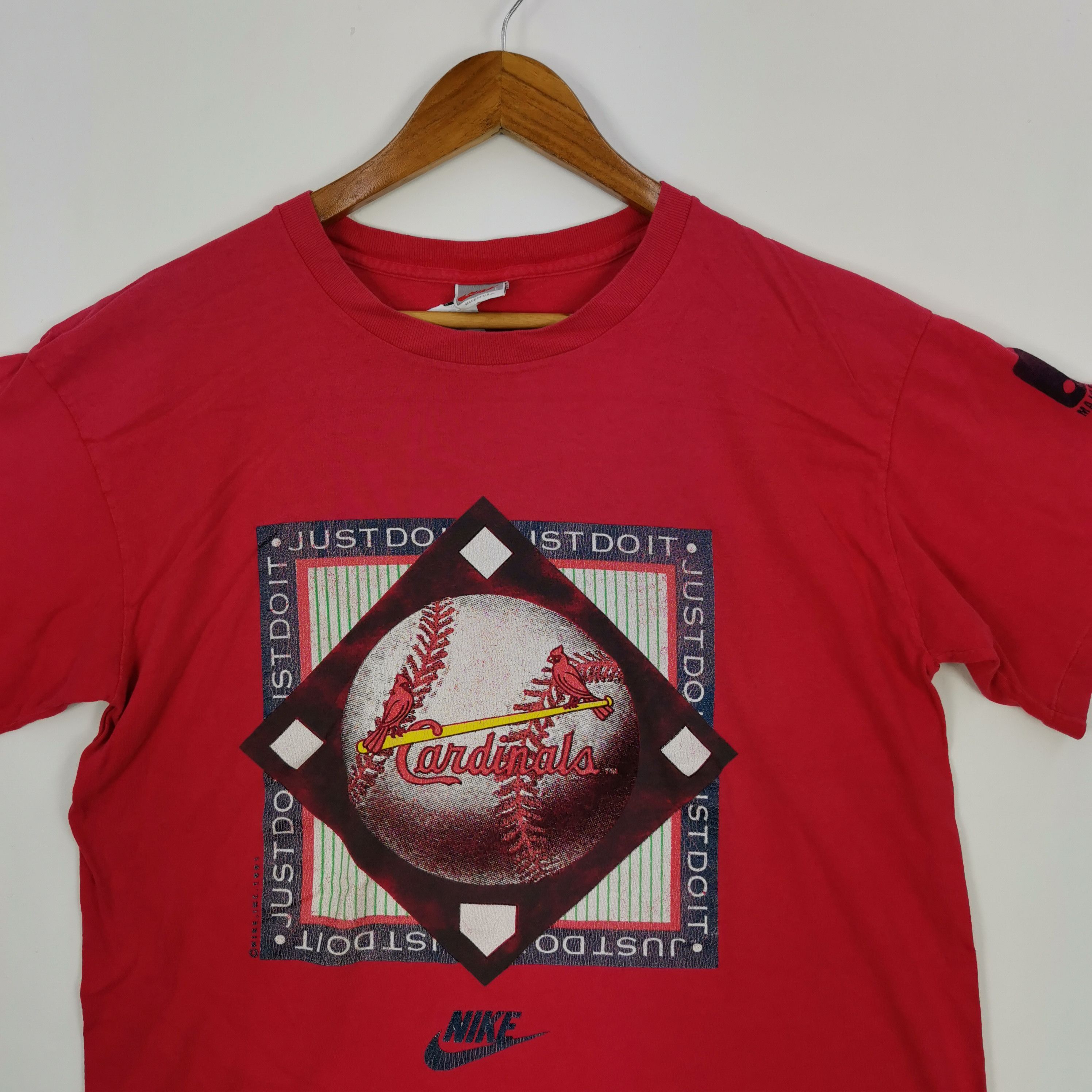 Vintage Nike T-Shirt Nike Swoosh ACG Cardinal MLB Tee